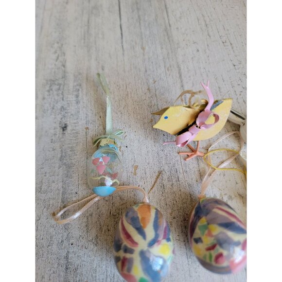 rabbit bunny chick fell egg mini ornament variety spring Decor set - Picture 3 of 9